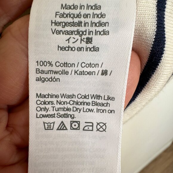 J.Crew Striped Henley Black Striped Preppy Nautical Ruffles Women's Size Small - Picture 9 of 10